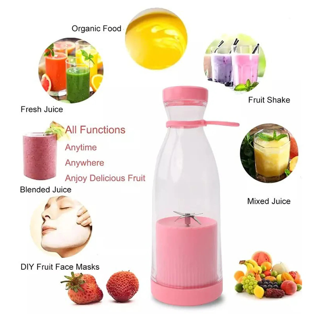Portable Blender Juicer – 380 ml